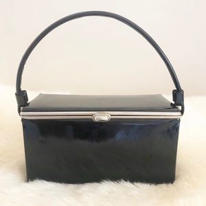 Vintage Retro Black Box 80’s Purse Handbag